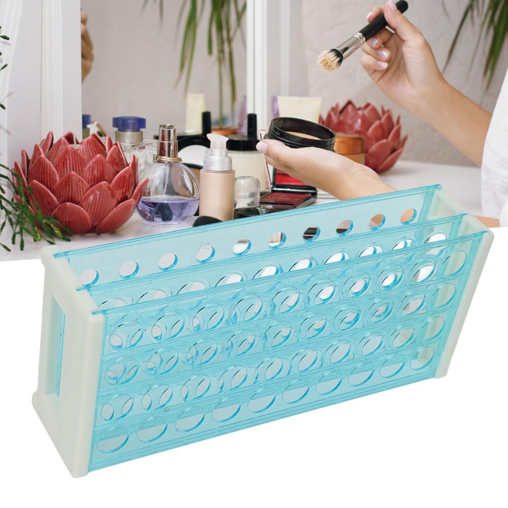 5pcs 40 Slots Roller Bottles Holder Vertical Lipstick Display Holder Test Tube Rack  Home Storage