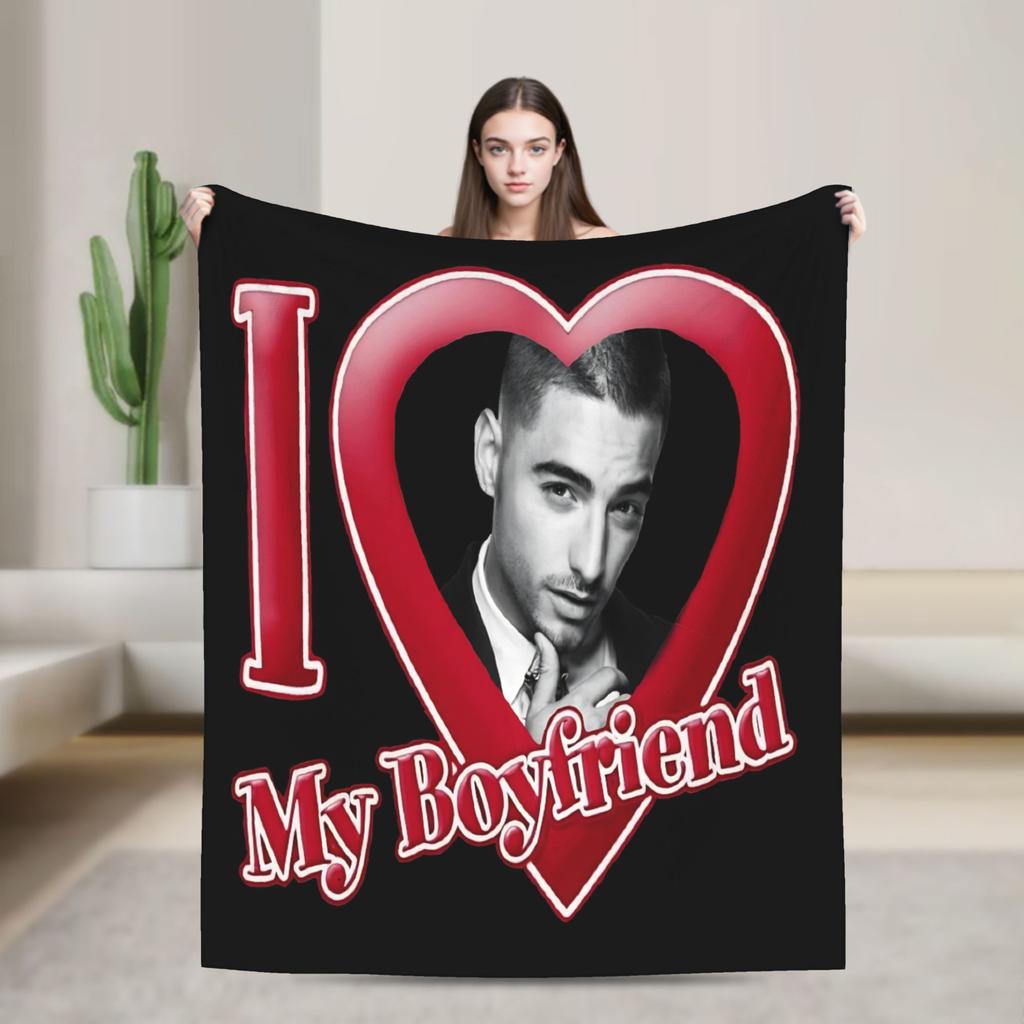 Maluma Colombian Singer Photo Collage Blankets Camping Flannel Throw Blanket For Bedroom Soft Warm Custom Quality Bedspread Gift