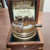 Maritime Brass Sextant Vintage Nautical British Army Pocket Box Sextant with Personalized Wood Box by Henry Barrow & Co London