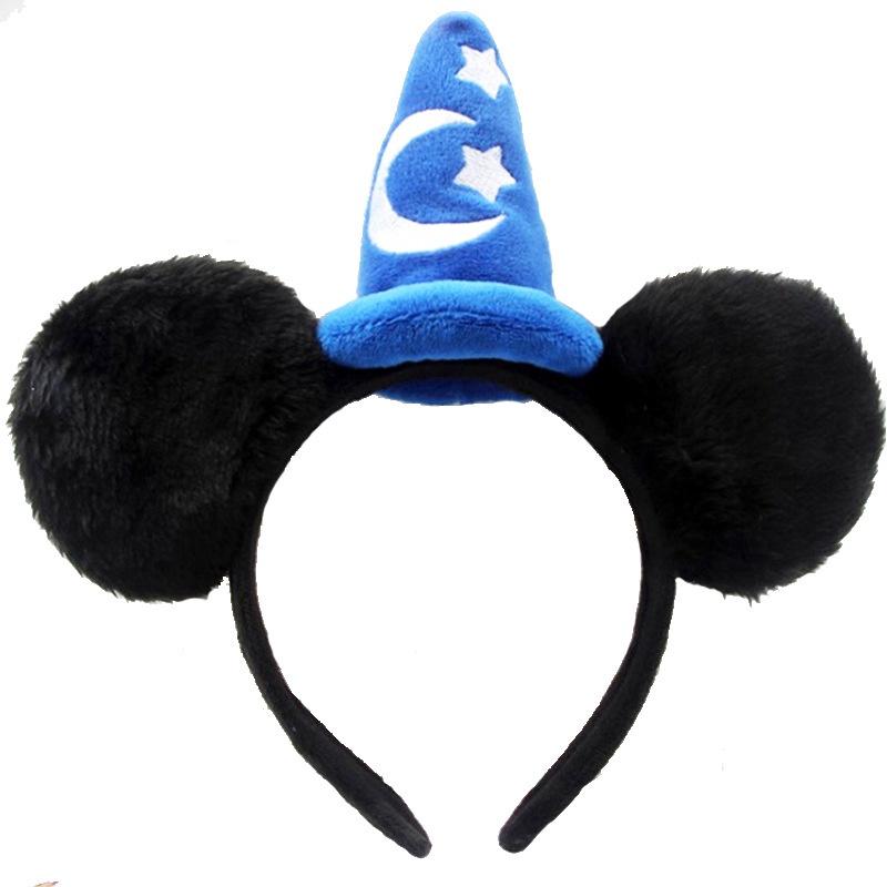 Handmade Cartoon Minnie Mickey Ear Headband Sparkly Animal Rabbit Hairpiece For Adults And Kids