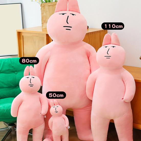 Regenbogen Hase Plüschtier Langohr Hase Körperkissen Weicher Hase Stofftiere Heimdeko Geschenk für Kinder