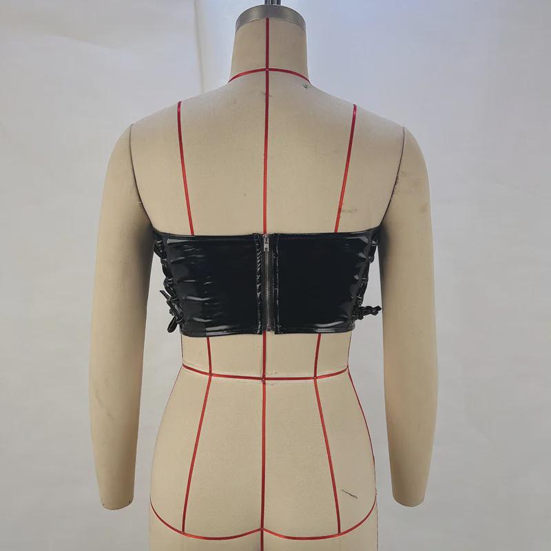 2024 Frühjahr/Sommer Tube-Top mit metallischen Trägern: Sexy Korsettweste im europäischen und amerikanischen Stil für Damen