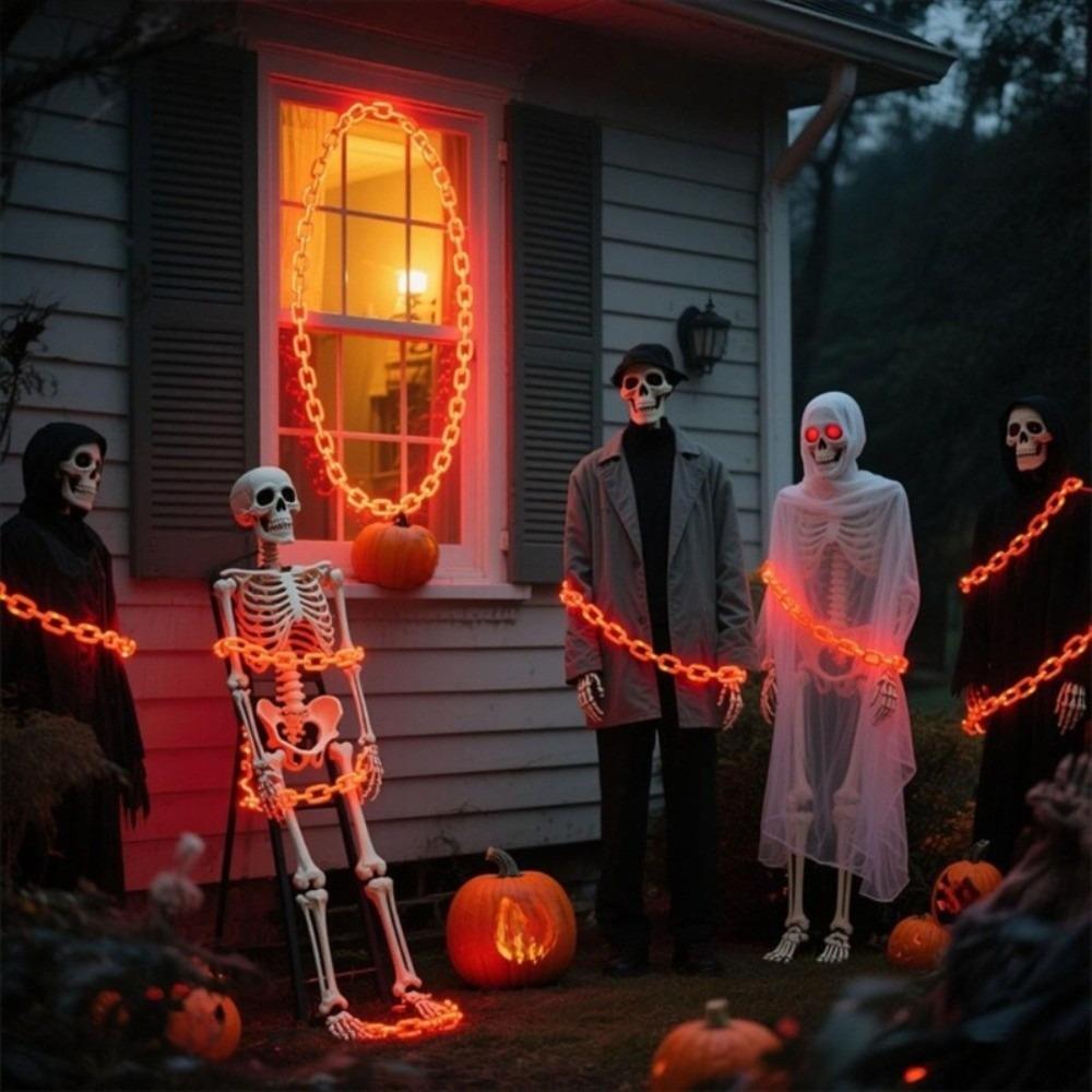 2/3M Halloween Chain Lights Plastic String Lights Luminous Halloween Chain Props  Garden Yard