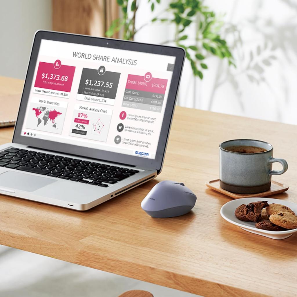 ELECOM Maus Kabellose Maus SHELLPHA Bluetooth Leise Antibakteriell 3 Tasten Navy M-SH10BBSKNV