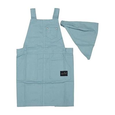 Kids Apron with Triangle Scarf and Toolbox Kids Apron M (Blue)