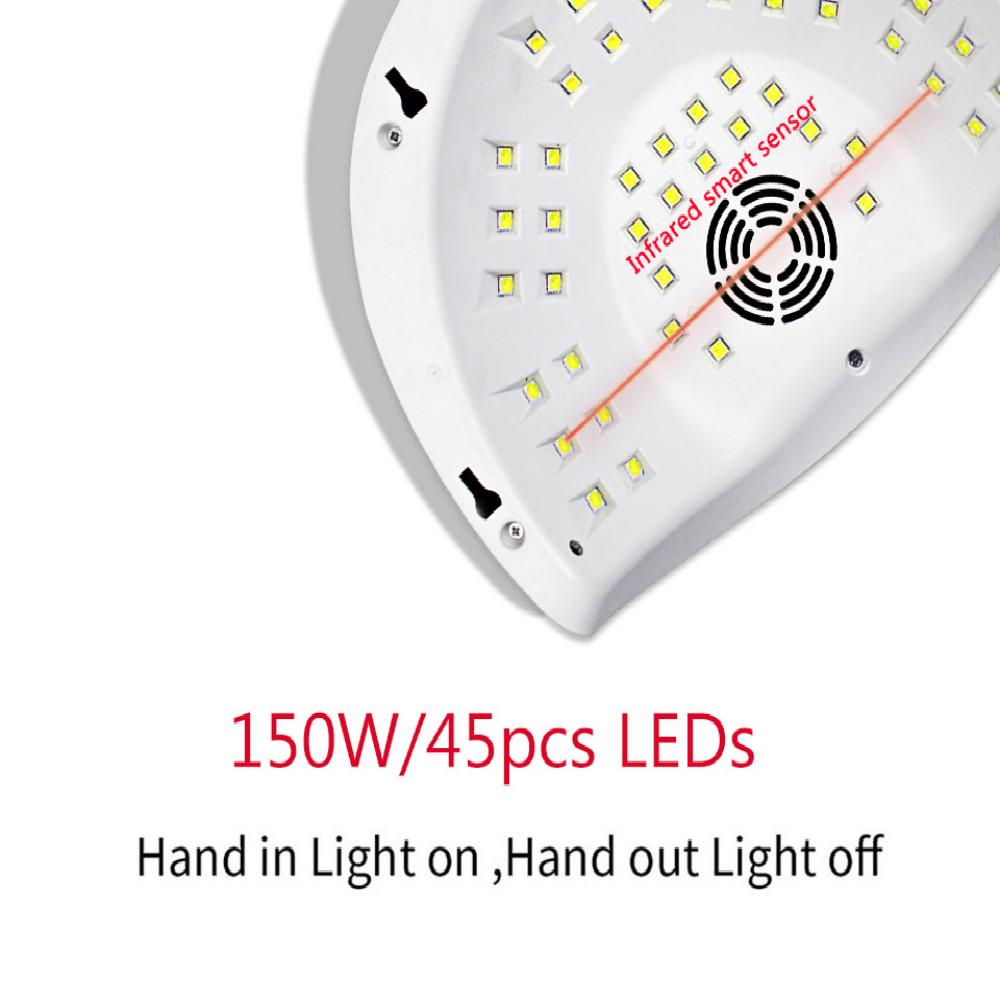 RainSolid 2020 UV LED Lamp 150W ICE Lamp 45 LEDs For Manicure Gel Nail Dryer Drying Nail Polish Ice Lamp Auto Sensor Manicure