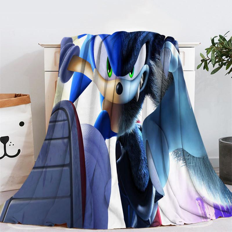 Entzückende Sonic Igel Plüsch Fleece Decke Für Kinder Perfekt Für Winterlichen Komfort