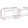 VidaXL Meuble TV avec lumières LED Chêne marron 140x40x36 cm, support TV, armoire média, armoire hifi, unité TV 822683
