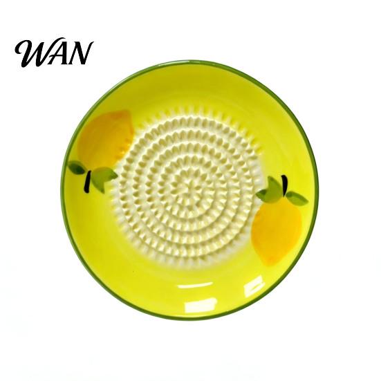 Garlic Paste Maker Ceramic Grater Bowl, Multifunctional Ginger Mincer Plate Multi-functional Prep Station for Food, Spanish Tomato Roaster Dish, A