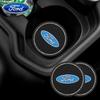 Car Sticker 2026 Ford 2Pcs Car Interior Accessories Water Cup Pad Anti-noise Coaster Mat For Ford ST Line Focus Mustang Fiesta P