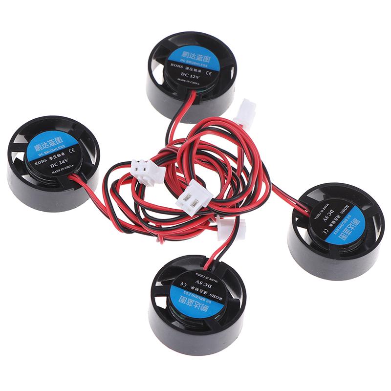 25.5X10Mm 5V 9V 12V 24V Round Mini Cooling Fan For Led Lamps Computer Radiator
