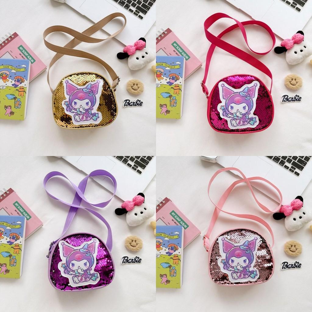 Kids Crossbody Bag With Pu Material And Glitter Design For Girls** Characters Included)