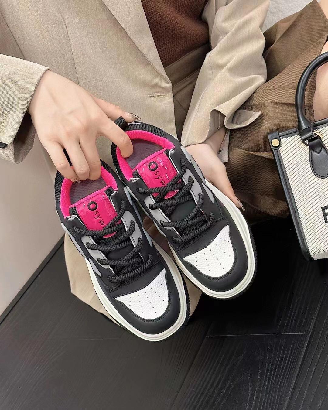 

Универсальные туфли для хлеба с толстой подошвой Женские модные нишевые оригинальные туфли для скейтборда для отдыха на улице Модная спортивная обувь на осень