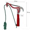 Telescopic High-Altitude Bent Head Pruning Shears with Sturdy Steel, Long-Reach Handle, and Labor-Saving Pulley Design for Gardening.
