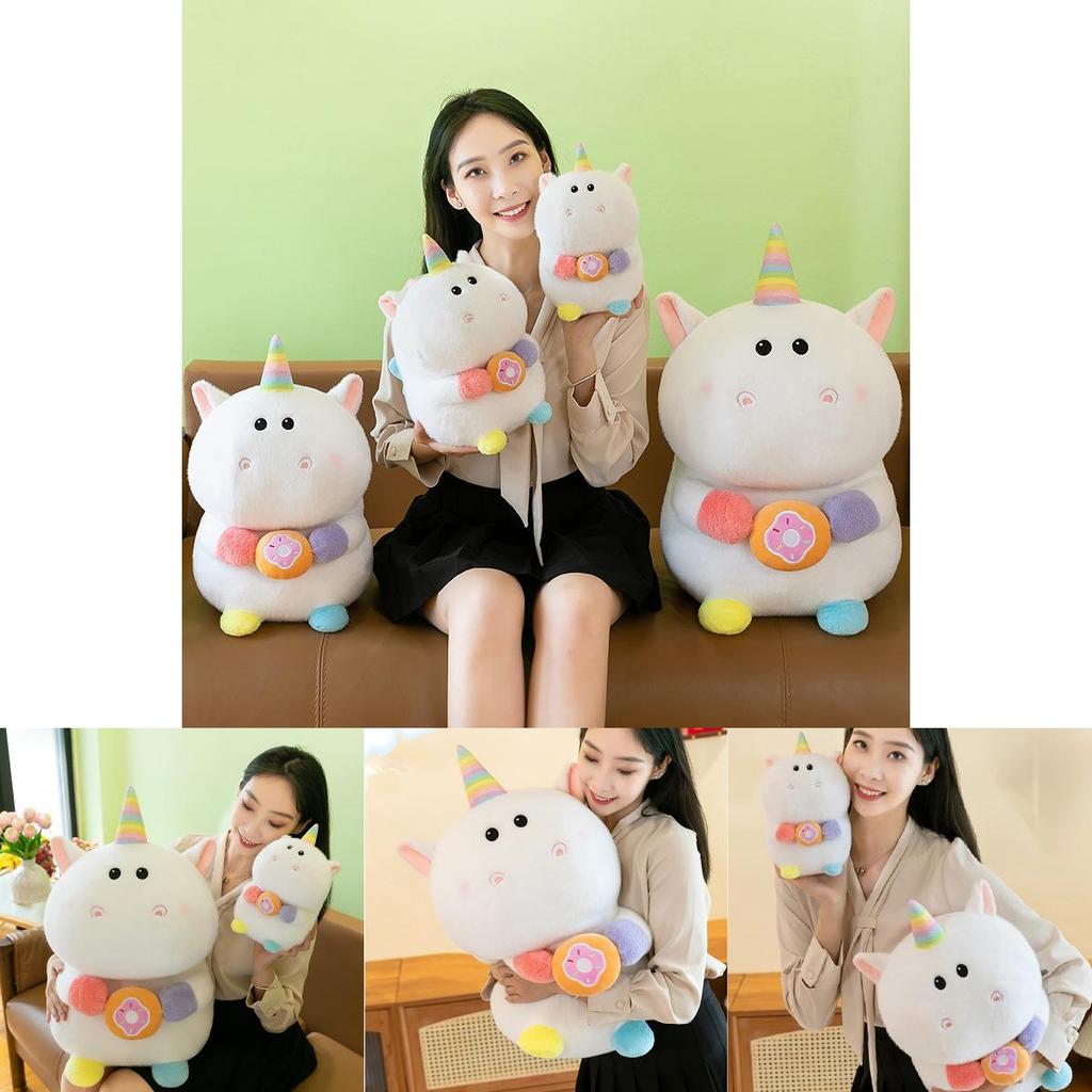 Adorable White Unicorn Plush Doll With Romantic Charm Perfect For Gifts And Home Decor