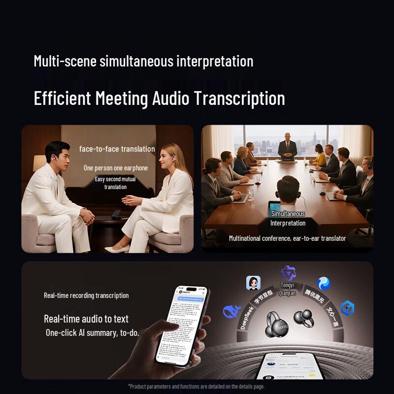 SANAG S7S Ultra Open-Ear AI Translator Headphones