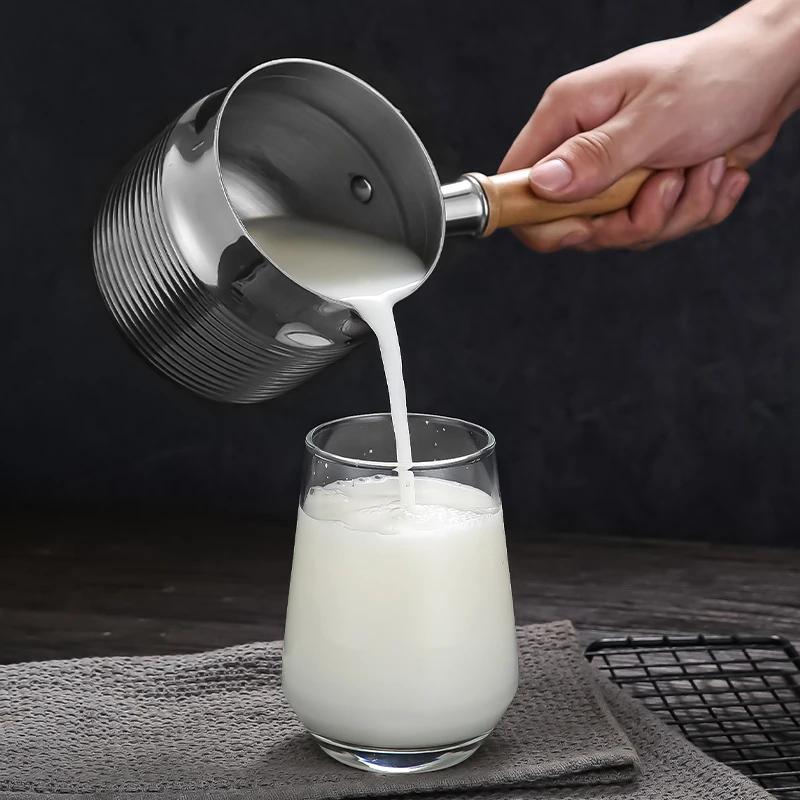Choke Oil Pots Hot Oil Pan Butter Chocolate Melting Sauce Coffee Pot Milk Pot Panelas Small Pot Mini Stainless Steel Milk Pots