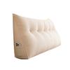 Headboard Wedge Cushion Corduroy Triangle Headboard Pillow with Side Pocket Ergonomic Back Support Daybed Pillow for Reading Sitting Working