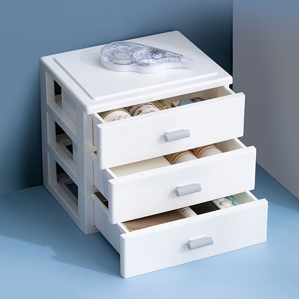 Bunte Schublade Schichtweise Aufbewahrung Große Kapazität Schmuck Schreibwaren Etui Griffbox Zuhause Büro