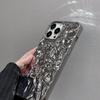 Luxury Silver Tin Paper Phone Case for Iphone 15 14 13 12 11 Pro Max X XS Max XR Water Ripple Shockproof Protection Soft Cover