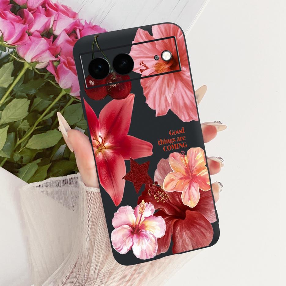 For Google Pixel 7A Case Pixel7 Pro Luxury Flower Butterfly Painted Cover Soft Silicone Case For Google Pixel 7 Pro Pixel7A Bags