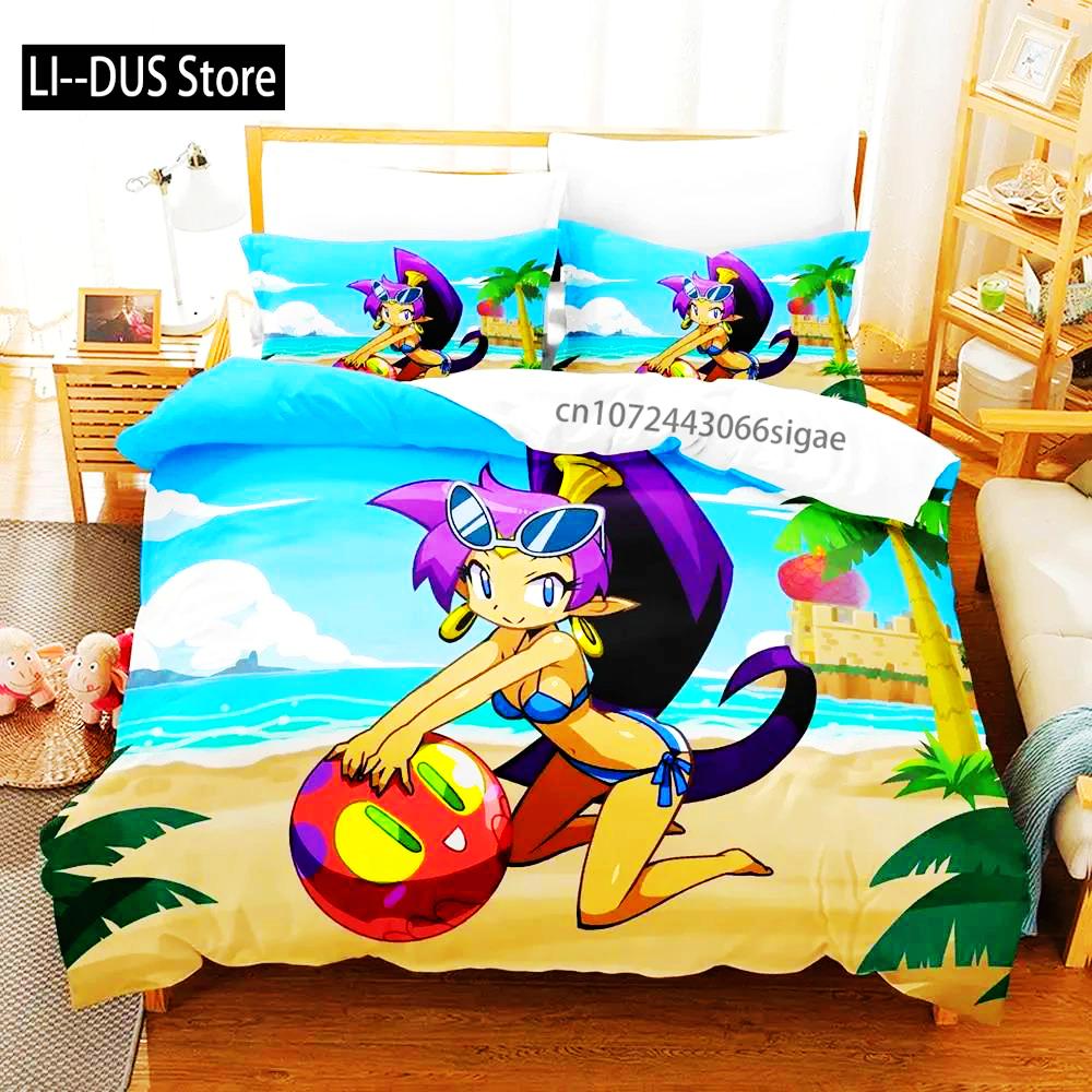 Shantae Half-Genie Hero Adult Boys Bedding Single Twin Full Queen King Size Duvet Cover Set Bedroom Anime 2023