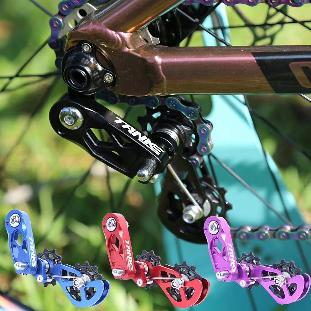 Bike Bicycle Chain Tensioner Chain Guide Floating Pulley Adjust Wheel