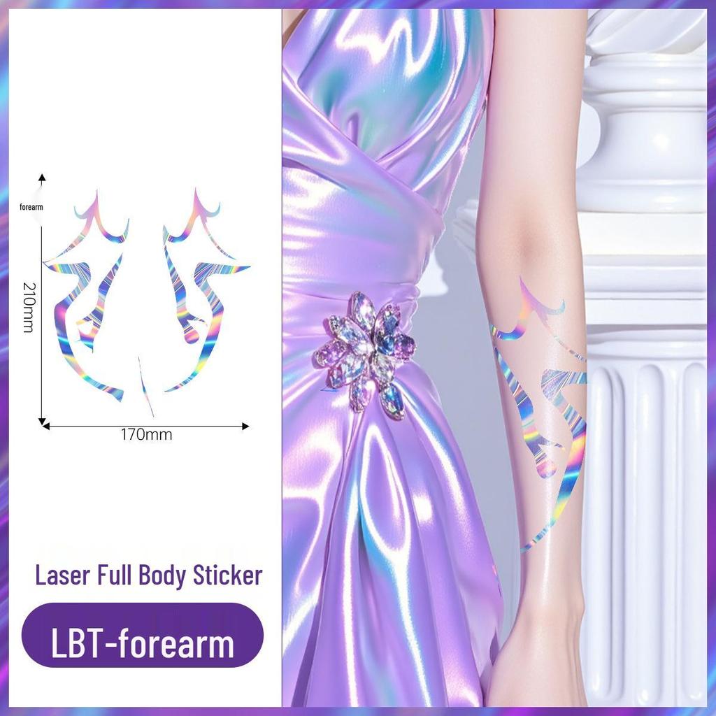 Boys' Full Body Temporary Tattoos - Cosplay, Laser Design, Waterproof, Sweatproof Face Stickers for Parties