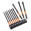 10Pcs Impacts Hex Head Wrenches Drill Bit Set 1/4" Hex Shank Steel Hex Bit Set Tip with Magnetism Screwdriver Bit