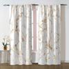 2pcs  Flowers   birds   branches   leaves   curtains   fresh rural style   living room   bedroom   pull rod pocket   window decoration