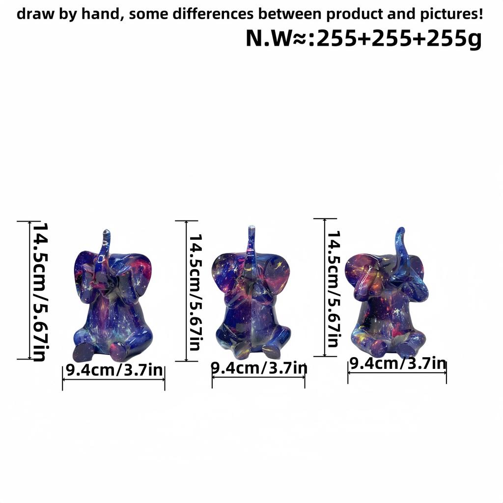 Creative Colorful Baby Elephant Ornaments Home Living Room Entrance Figurine Wine Cabinet Desktop Creative Decoration Crafts
