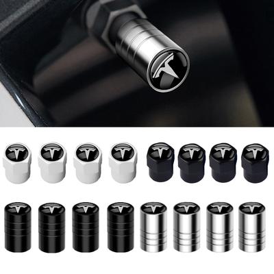 4 Stück Metall Auto Rad Reifen Ventil Luftventil Kappe Für Model 3 Model S Model X Model Y Roadster Invader Coil Mod WYE Bonina