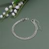Multi Layered Ankle Chains Summer Beach Ankle Chains Street Photos Metal Chains Round Bead Chains Sparkling Diamond Ankle Chains