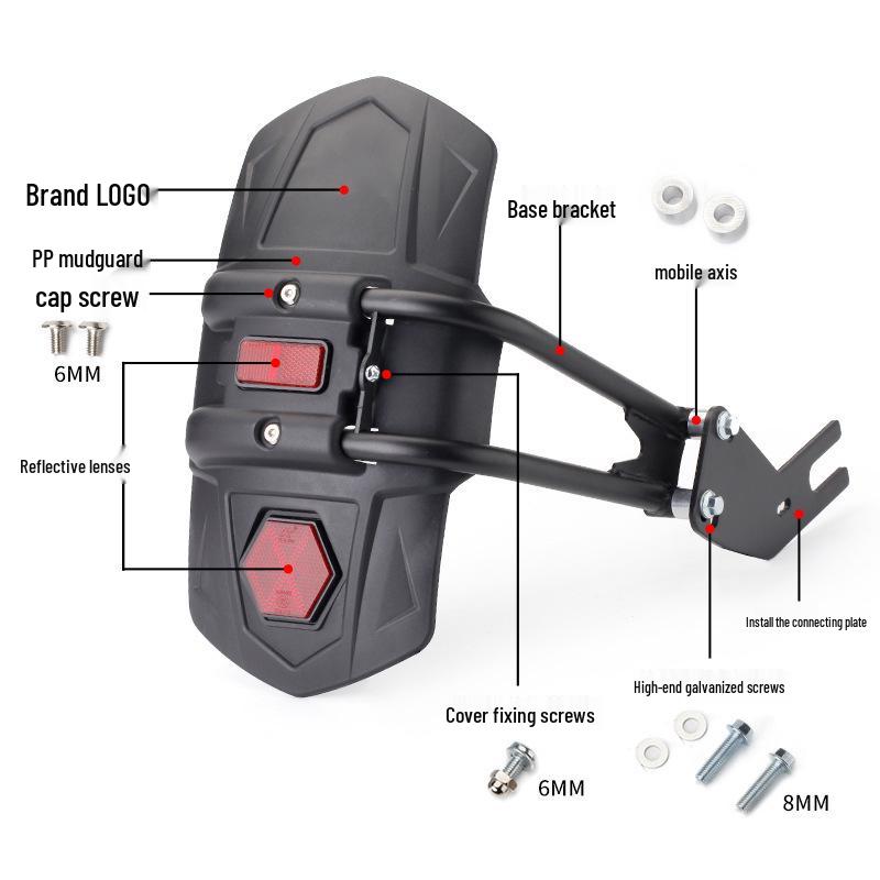 Universal Motorcycle Sports Car Racing Mudguard: Front & Rear Extender
