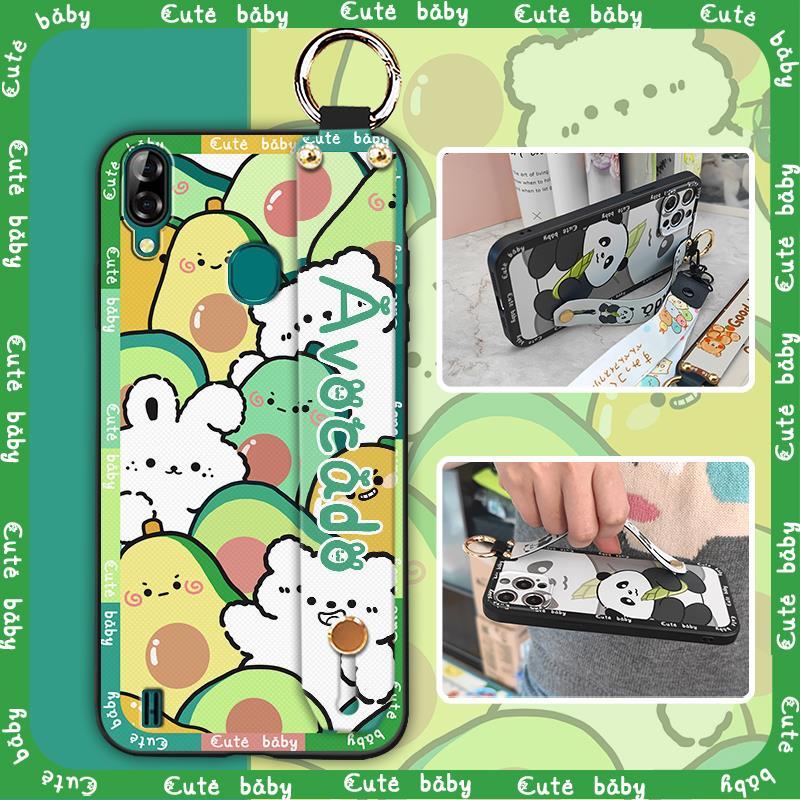 Kickstand Fashion Design Phone Case For Blackview A60 Pro Dirt-resistant Wrist Strap Anti-dust Shockproof Silicone Ring