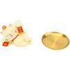 Resin Cat Decorative Tray Figurines, Panda Statue Lucky Cat Dancing Funny Cat Statue for Home, Bedroom, Office Entrance Table Decor and Gadgets