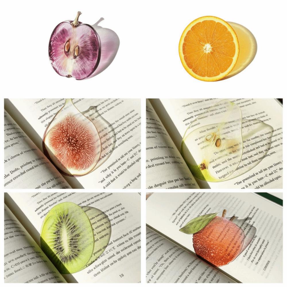 Premium Feeling Apple Bookmark Transparent Simulation Bookmark Cute Reading Mark  Student Gift