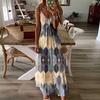 Summer 2025 Casual Long Skirt Jumpsuit Printed Camisole Vest