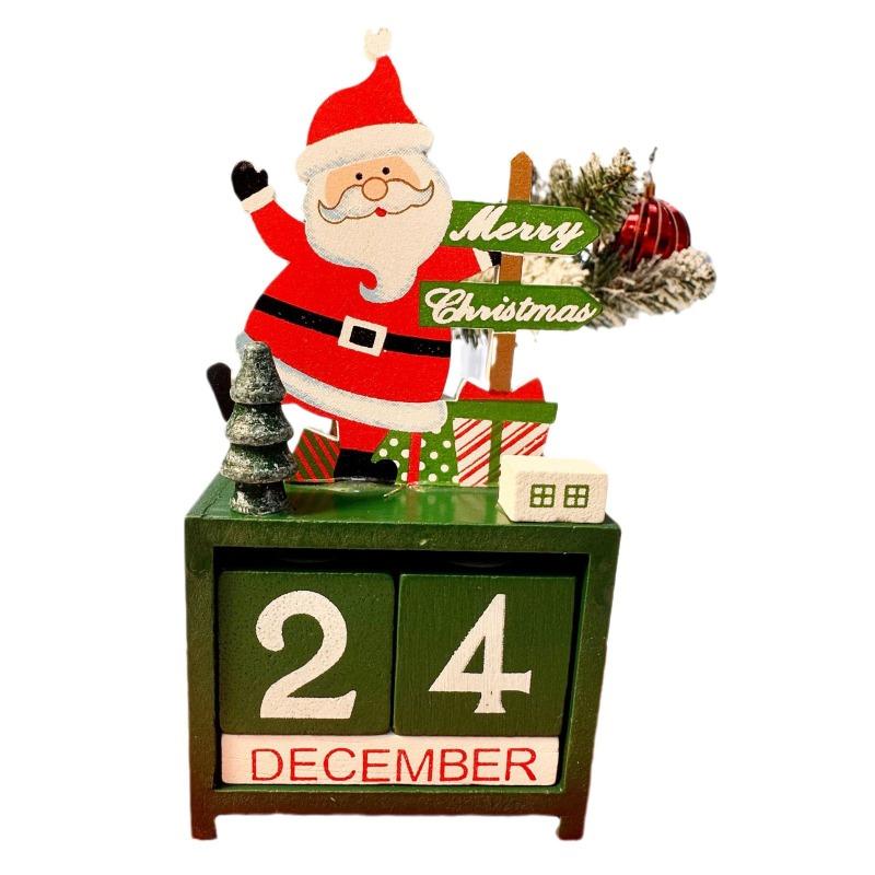 Christmas children's gift decorations creative wooden calendar tabletop ornaments gifts front desk scene decoration