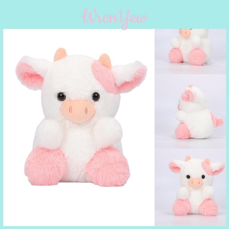 Belle Strawberry Cow Plush Toy Adorable Pink Cow Stuffed Animal
