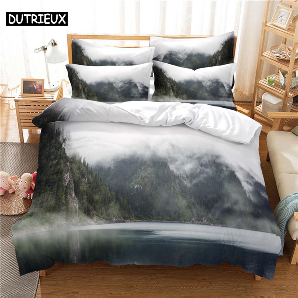 

Attractive Scenery Bed Ensemble Quilt Cover Package 3d Bedding Digital Printing Bed Linen Queen Size Size Bed Ensemble Fashion Design EU single(135x200cm)&set