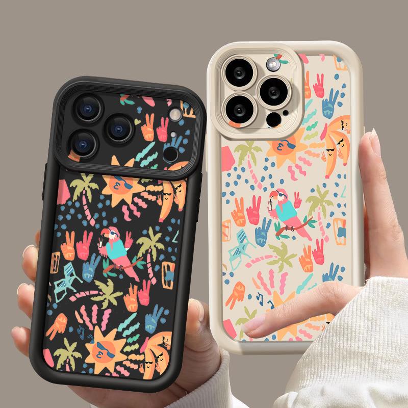 Colorful Cartoon Pattern Case For iPhone 17 Pro Max Shockproof Silicone Bumper Cover For iPhone 16 Pro Max Funda iPhone 15 14 13 12 11 16E Air