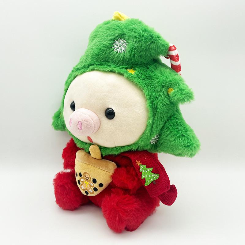 Adorable Christmas Pig Plush Toy Features Festive Santa And Reindeer Designs For Holiday Joy