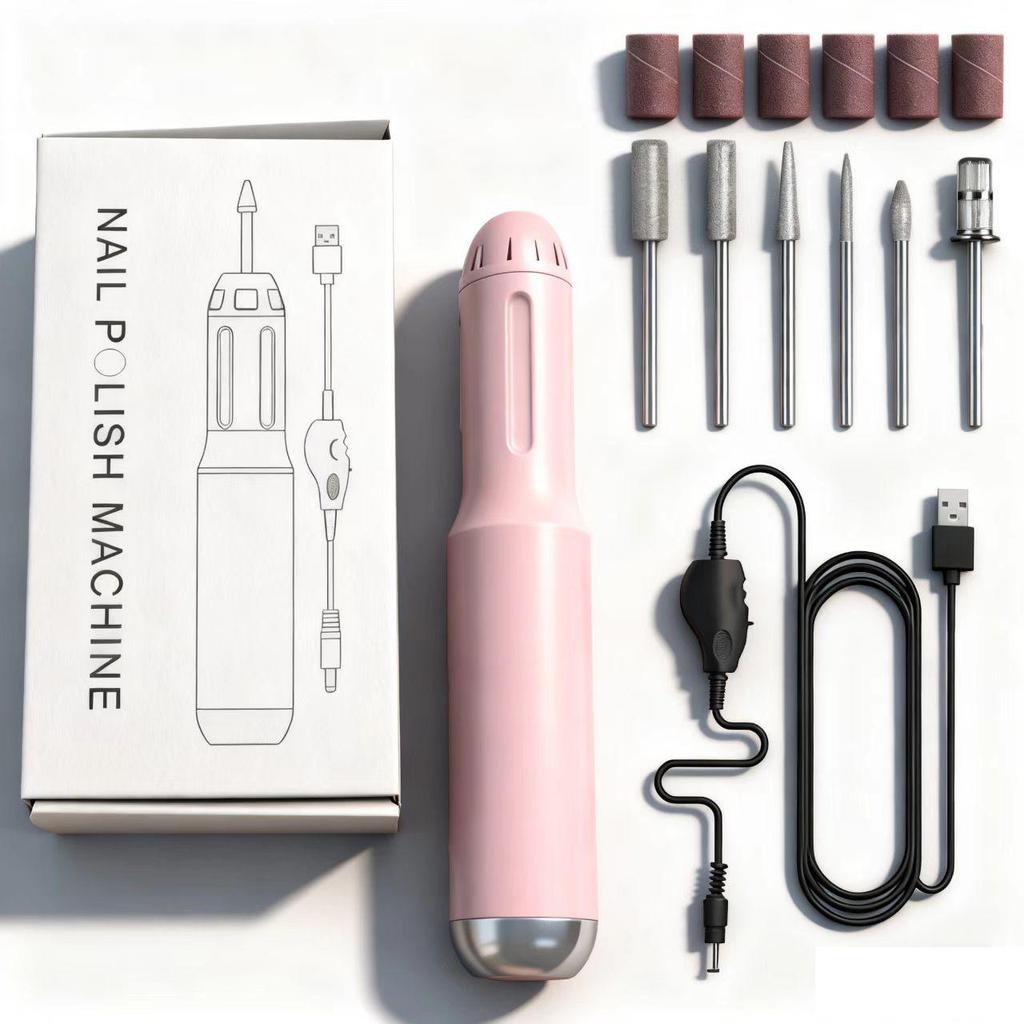 Electric 4-in-1 Nail Grinder & Manicure Tool: Integrated Nail & Dead Skin Remover with Polishing Function.