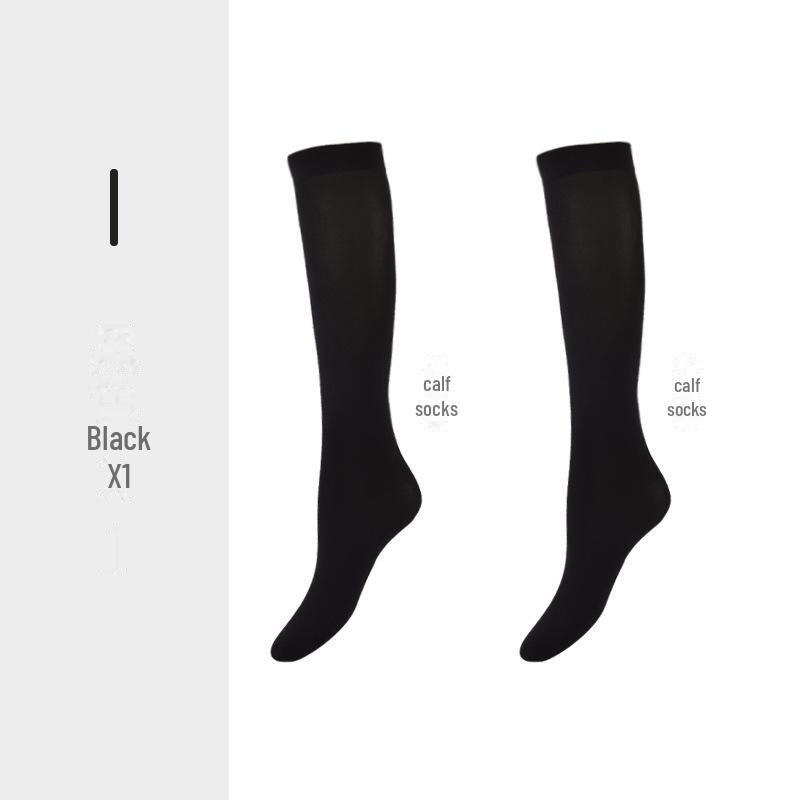 Bonas Women's Black Summer Ultra-Thin Over-the-Knee Japanese Style Stockings