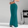 Ladies Fashion Loose Draw String Waist Solid Color Cargo Pants Leisure Flares