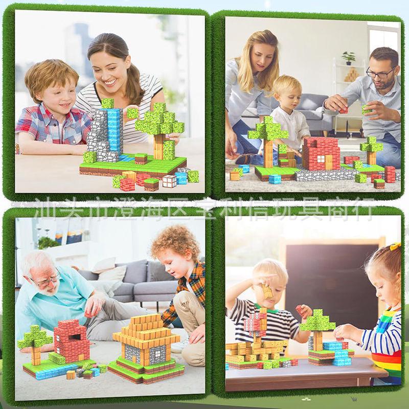 My Magnetic Block World: Primeval Forest Series Educational Building Cubes for Children