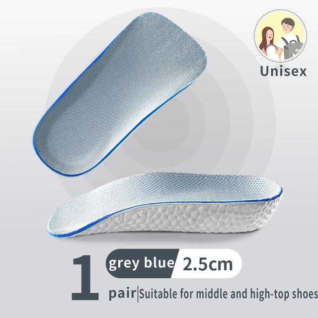 1,5/2,5/3,5 cm bågstöd höjhöjande innersula elastisk upphöjning herr- och daminnersulor