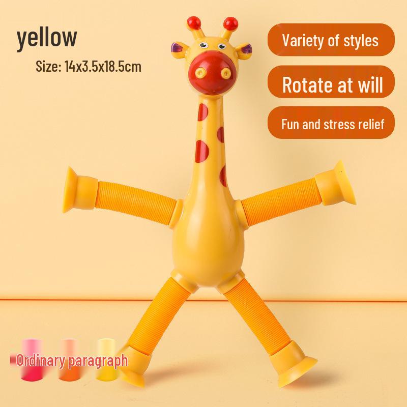 Versatile Telescopic Giraffe Suction Cup Toy – Creative Decompression Toy