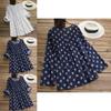 Plus Size Women Printed Dot T-shirt Dress Featuring Comfortable Long Sleeve Design
